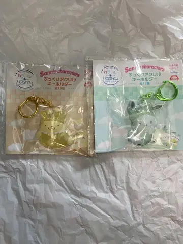 컬러풀한 목욕 타임 탱탱한 아크릴 키링 산리오 폼폼푸딩