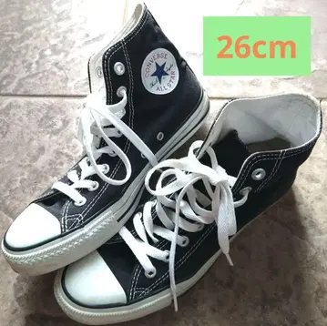 CONVERSE ALL STAR 블랙 하이컷 26cm