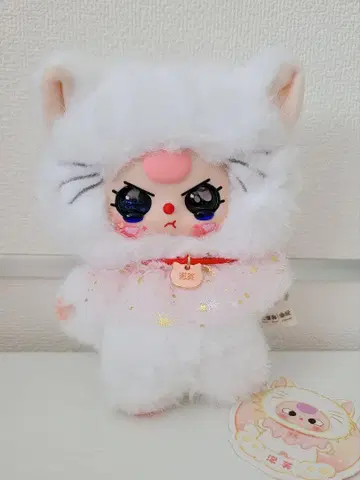 babythree 고양이 시리즈 파랑 오일 화이트 고양이 베이비 쓰리