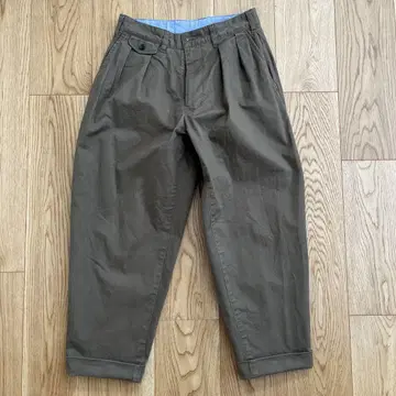 BEAMS PLUS 2 Pleats Twill 치노 팬츠 XS 일본제