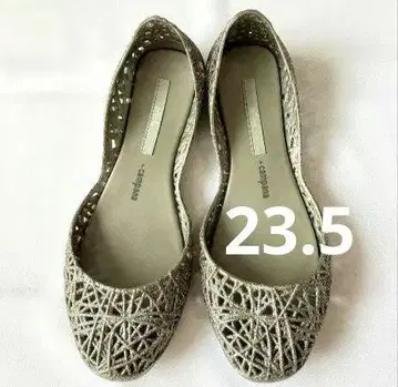 멜리사 +campania ZIGZAG 실버 플랫 23.5cm