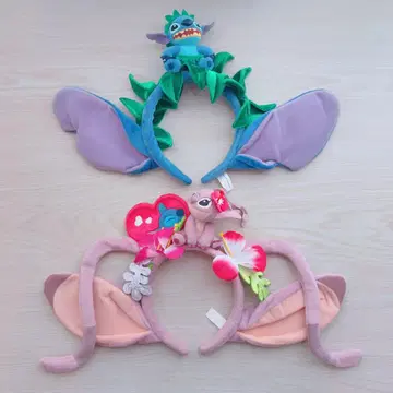 디즈니 스티치 엔젤 머리띠 페어 2개 세트