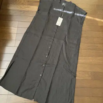 MUJI 린넨 프렌치 슬리브 원피스 ML 사이즈
