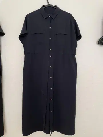 SOEJU 롱 셔츠 원피스 겉옷 2way M 드로 코드 세탁 가능