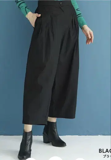 koibitomisaki 블랙 와이드 팬츠