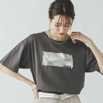 GLOBAL WORK 리치 클린 프린트 T 반팔 M 새상품