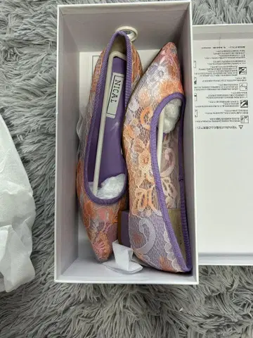 NICAL 레이스 플랫 펌프스 오렌지 퍼플