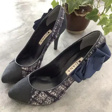 DIANA 스웨이드 콤비 펌프스 22.5cm EM