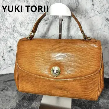 YUKI TORII 유키토리 핸드백 브라운 골드 금장 장식