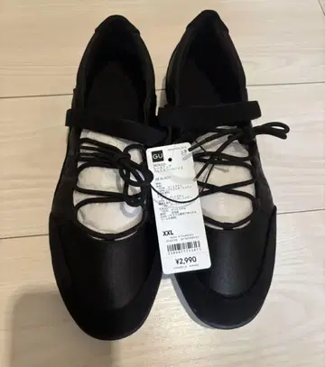 지유 레이스업 발레 스니커즈 블랙 2XL 택 포함 미사용 새상품