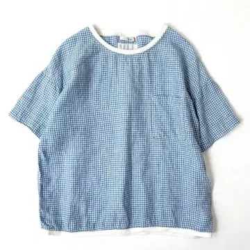 NATURAL LAUNDRY 린넨 바지 리브 풀오버 깅엄