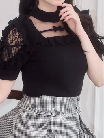 meltie 반짝반짝 프릴 썸머 니트 FREE SIZE
