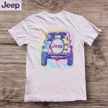미국 빈티지 의류 프린트 티셔츠 백 프린트 Jeep 자동차 유니섹스 S