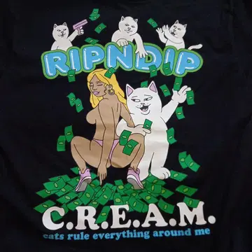 RIPNDIP C.R.E.A.M. 티셔츠 블랙