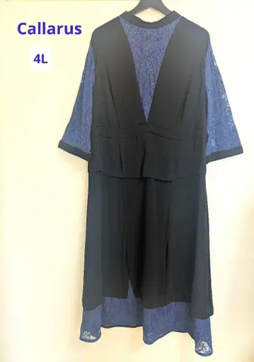 Callarus 카라루스 스탠드 카라 레이스 절개 디자인 원피스 드레스