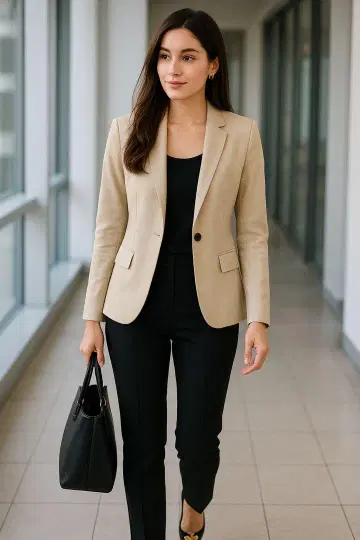 자라 베이직 노카라 자켓 36 베이지