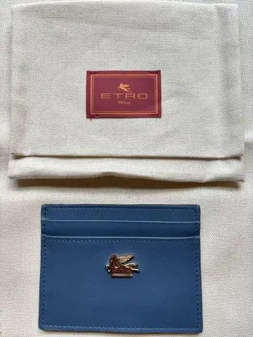 ETRO 파랑 가죽 카드 케이스