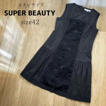 빅 사이즈 SUPER BEAUTY 레이스 플라워 원피스