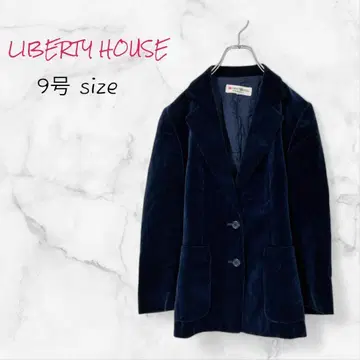 LIBERTY HOUSE 자켓 테일러드 벨벳 네이비 M