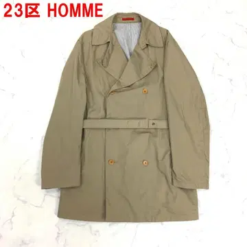 A5273 23구 트렌치코트 면 벨트 부착 안감 있음 베이지 48