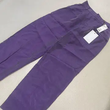 퍼플 슬랙스 사이즈 2 purple 보라색 팬츠 광택 택 포함 새상품