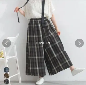 Lupilien 체크 와이드 팬츠 셋업 가능