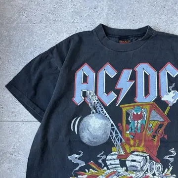 ACDC 티셔츠 싱글 스티치 반팔 블랙 USA제 밴딩 티셔츠