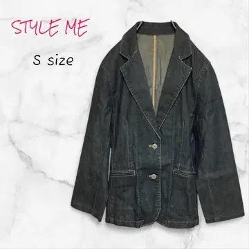 STYLE ME 자켓 데님 블루 테일러드 코튼 S 사이즈