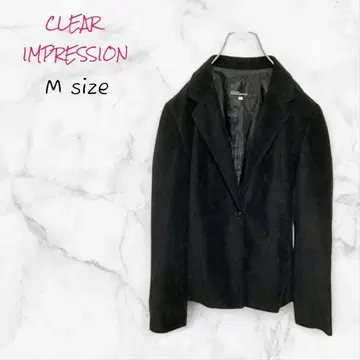 CLEAR IMPRESSION 자켓 블랙 테일러드 벨로아 M