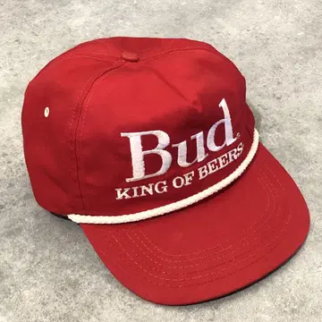 90s USA제 버드와이저 트래커 캡 Bud 레드 빨간색 벨트