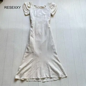 RESEXXY 백 리본 머메이드 원피스 화이트 S