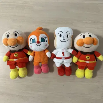 가자! 호빵맨 봉제 인형 4종 세트