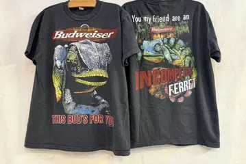 L Budweiser 이구아나 페렛 티셔츠