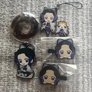 귀멸의 칼날 코쵸우 시노부 모음 캔뱃지 러버 스트랩 헤어 클립