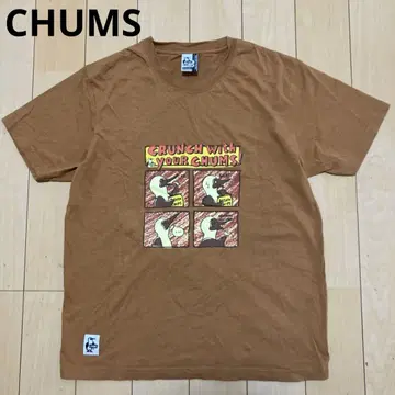 CHUMS 참스 티셔츠 반팔 티셔츠 브라운 S 사이즈
