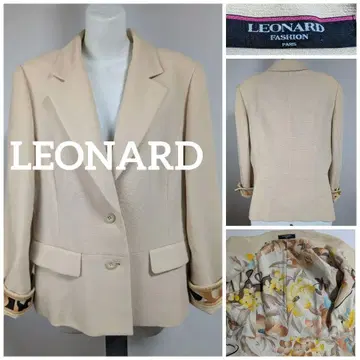 LEONARD 레오나르 베이즈 테일러드 자켓