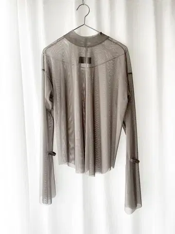 you ozeki tulle top SHORT gray 튤 탑