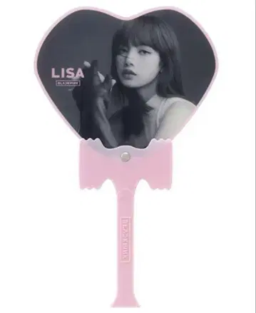 새상품급 BLACKPINK LiSA 부채&캔뱃지 세트