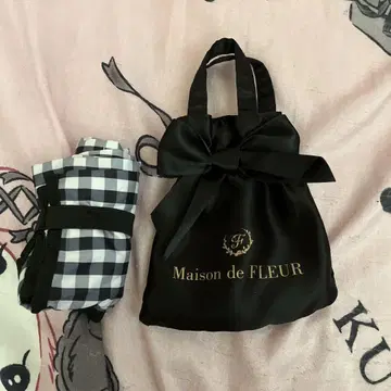 Maison de FLEUR 깅엄 체크 에코백