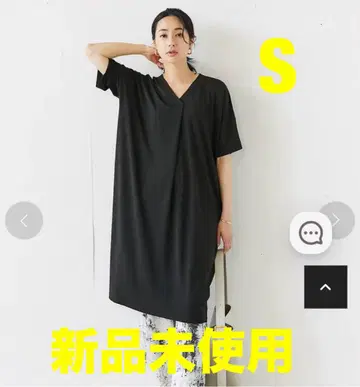 DoCLASSE UV 슬라브 프론트 턱 원피스 블랙 S 사이즈 보통 길이