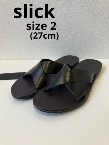 SLICK 슬릭 리얼 가죽 샌들 소가죽 BLACK 27cm 새상품