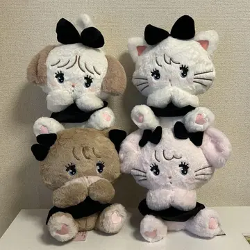 mikko characters BLACK RIBBON 봉제 인형 4종