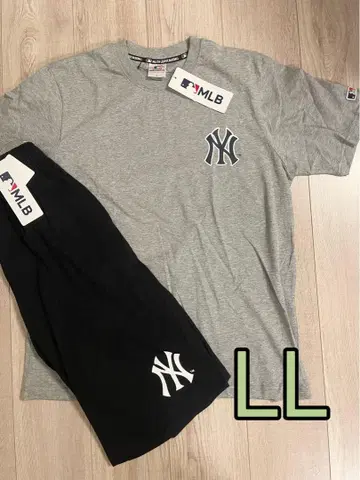 MLB 양키스 티셔츠 반팔 하프 팬츠 셋업 상하의 LL