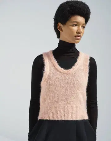 오라리 BRUSHED SUPER KID MOHAIR KNIT TANK