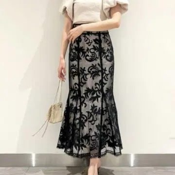 스나이델 레이스업 머메이드 롱 스커트 snidel