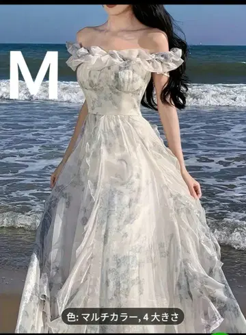 오프숄더 롱 원피스 꽃무늬 9월 5일까지!
