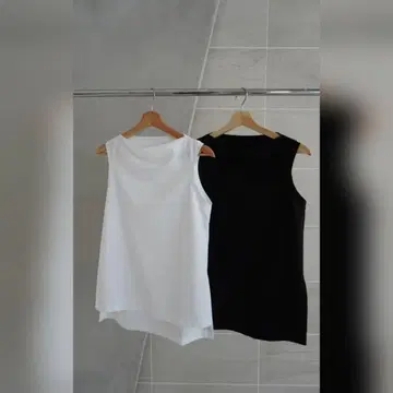 완판템 TWILL DRAPE NECK TOP 화이트