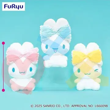 시나모롤 봉제 인형 약 34cm 큰 리본 귀