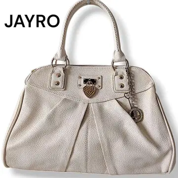JAYRO 자이로 핸드백 가죽 화이트 하트 자물쇠 포함
