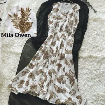 Mila Owen 미라 오웬 카슈쿨 롱 원피스 파인애플 패턴